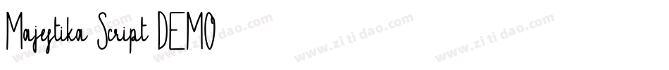 Majestika Script DEMO字体转换